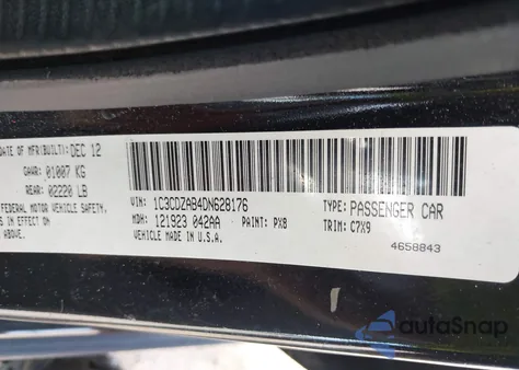 2013 Dodge Avenger Se z USA, uszkodzony, nr VIN 1C3CDZAB4DN628176